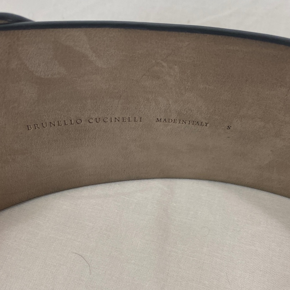 Brunello Cucinelli wide black belt with monili size S - Picture 5 of 6